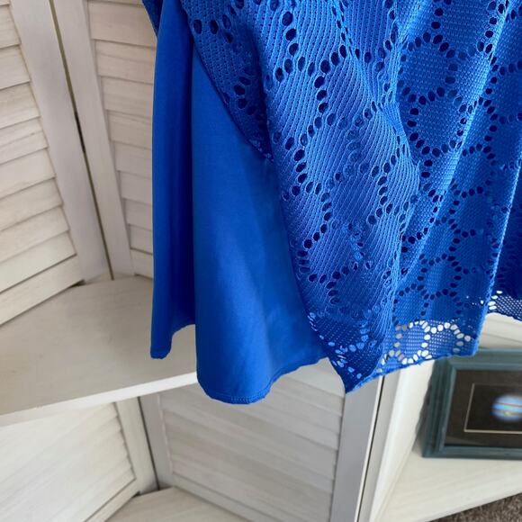 Trixxi blue lace fit and flare mini dress - Picture 8 of 12